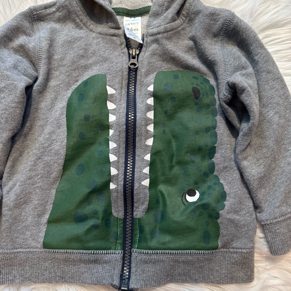 Carter’s Baby Boy Lightweight Dinosaur Jacket Size 24 Months - Picture 2 of 5